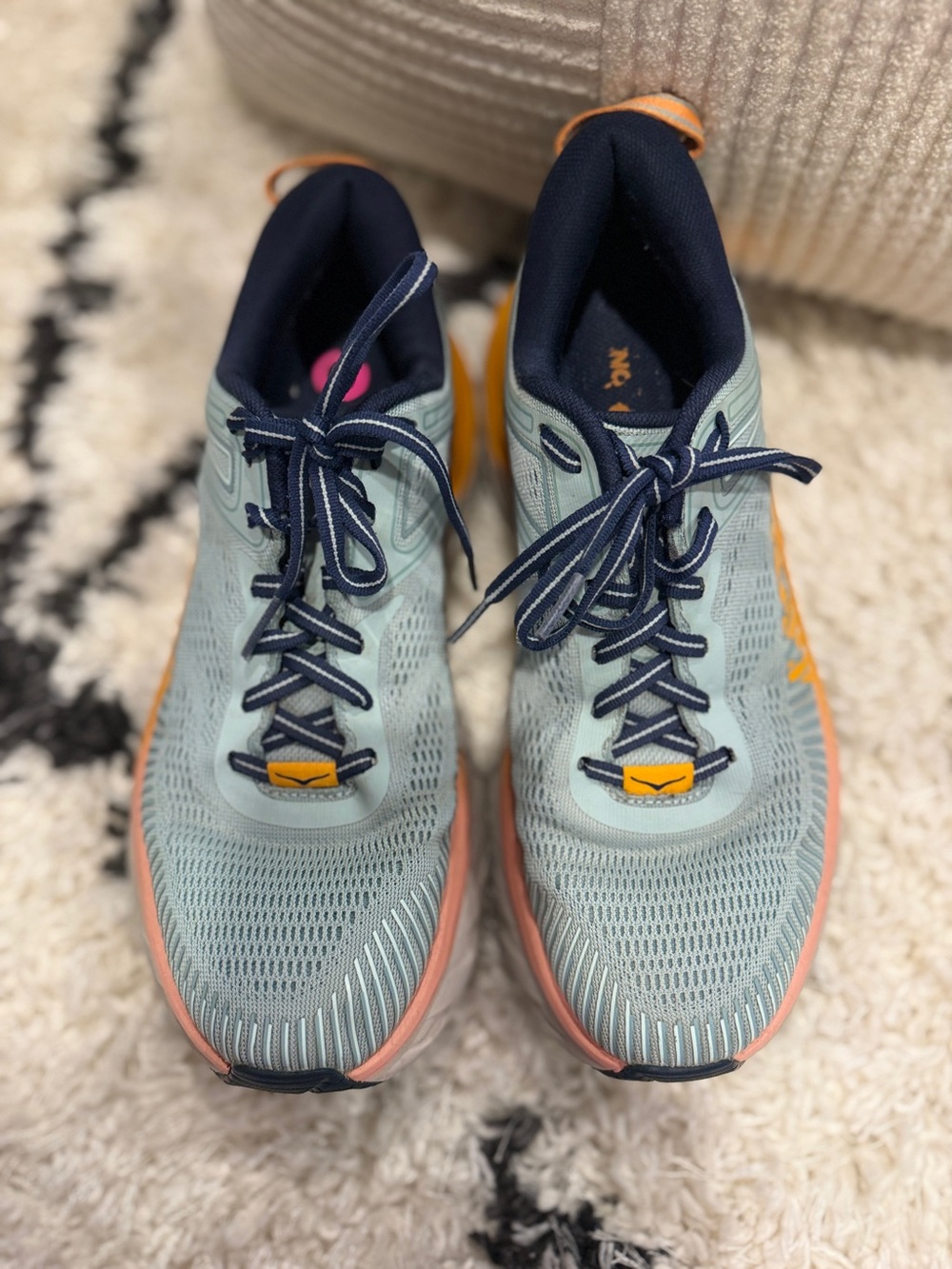 Hoka One One Bondi 7 Blue Haze Black Iris Womens Running Shoes Size 9 - Picture 4 of 14